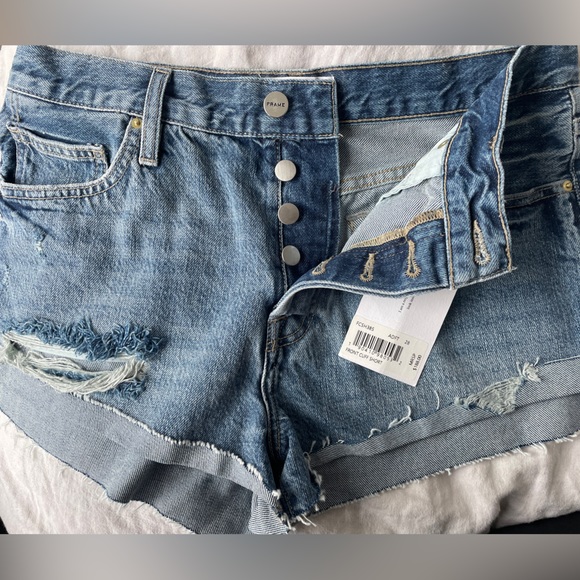 Frame | High Rise Denim Shorts - Picture 4 of 6
